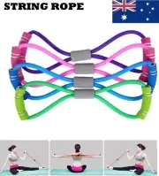 Resistance Bands Chest Expander Elastic Rope Yoga Home Gym Fitness Exercise AUS