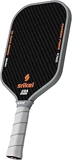 Carbon Fiber Pickleball Paddle 3k Thermoformed Raw Carbon Fiber Pickleball Paddle Lightweight Pickleball Rackets 16mm Polypropylene Honeycomb Core Designed for Great Spin Power&Control