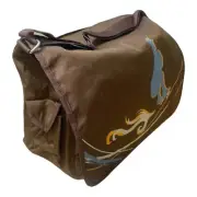 Four Peas Messenger Bag, Travel NEW Brown With Skater 14”x12”x6”