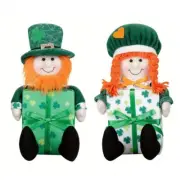 Patricks Day Gnomes Plush Decoration Elves Figurine Doll Lovely Rudolph Figurine