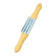 Buffing Rake, 15in Metal with Wooden Handle, Removes Residual Compounds & Met...