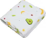 CIMAXIC Soft Breathable Baby Bath Towel Cotton Blanket for Infants Toddler Cotton Towel Absorbent 6-Layer Quilted Blanket Green Edging
