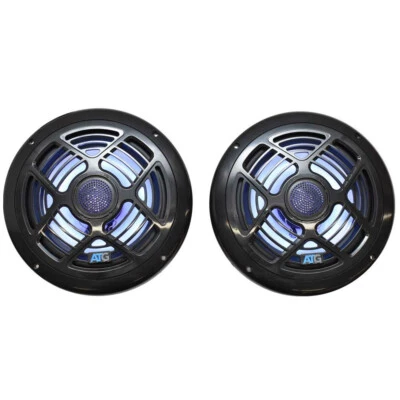 ATG Boat RGB 2-Way Marine Speakers 8 Inch White ATG8MRGB-B - Pair