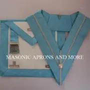Masonic Craft Worshipful Master (WM) Apron with Pocket (Leather) & Collar Set
