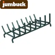 JUMBUCK™ 50cm STEEL FIREPLACE GRATE Fire Wood Increase Burn Black Powder Coat