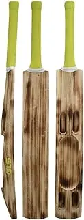 GLS Flame-7 Burn Series Bat Double Blade Cricket Bat/Tennis Rubber Leather Ball/Stadium/Playground/Sports Full Size Singapore Cane Handle for Adult/Professional Set 1