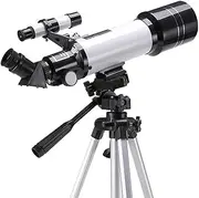 Refractor Telescope,Telescope for Kids Adults Astronomy Beginners 70mm Telescopes,700mm Focal Length 120X MagnificationScope Refractor Telescopes,White