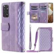 For Xiaomi Redmi Note 11 Pro 4g (mediatek) / Note 11 Pro 5g (qualcomm) Protective Phone Case, 005 Style Leather Rhombus Texture Stand Wallet Shell Wit
