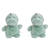 2x LVD Polyester Plush Caleb Croc Home/Nursery Decor Child/Baby 3+ 22cm Green