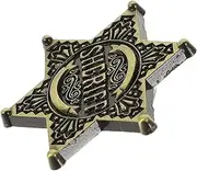 [Baluue] Elegant Hexagonal Police Badge Alloy Pin For Memorial Day And Veterans Day Decorative Hexagonal Badge For Clothes And Party Supply