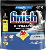 Finish Powerball Ultimate All In 1 Lemon Sparkle Dishwashing Tablets 100 Pack