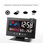 LCD Color Screen Digital Backlight Snooze Alarm Clock Weather Forecast Stat J Nu