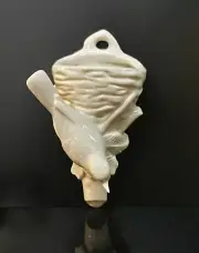 9942980-ds Wagner&Apel Porcelain Figurine Wall Mounted Vase Blue Tit White H15cm