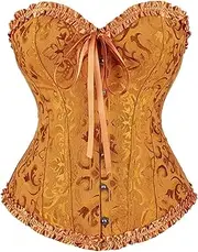 [DKCHENH] corset for women, Golden corset,steam punk corset women,Golden corset,steam punk corset for women.4X-Large size Corset, Gold, 4X-Large