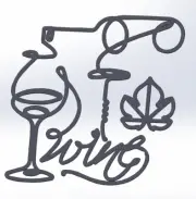 20 dxf file CNC Router Plasma Wine Poster Cut Router Vinil plasma Cutter 3351