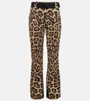 [Goldbergh] Goldbergh Minou leopard-print ski pants UK 10 brown