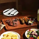 Square Steak Tray Wood Dessert Tray Cutting Board Solid Wood Plate Restaurant