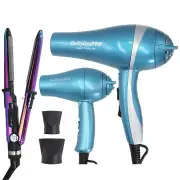 BaByliss Pro Ionic Dryer & Folding Travel Dryer + Prima2000 3/4" Mini Flat Iron