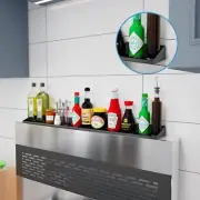 Magnetic Spice Rack For Shelf Top Of Stove Metal Kitchen Seasoning Organizer
