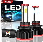 Mega Racer 9006 Light Bulb | HB4 9006 Bulb | 600% Brightness | 6000K Pure White | Fog Light Bulbs for Car | Luz Antiniebla | 9006 HB4 Fog Light Replacement Bulbs | Plug and Play | Pack of 2
