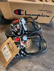 Champion Super Slide Warped Black Toddler US Size 8 CP101088T