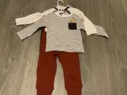 Tommy Bahama Baby Boy’s 4 Piece Set Size: 12 Months Long Sleeve Shirt/Pants