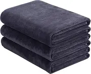 Hope Shine Microfiber Gym Towels Fast Drying Sports Towel 3-Pack 16inch X 32inch (Grey 3-Pack)