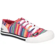 Rocket Dog Jazzing Eden Stripe Womens Casual Shoes Red/multi Uk 5