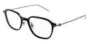 Montblanc MB0207O Eyeglasses Men Ruthenium Square 52mm New 100% Authentic
