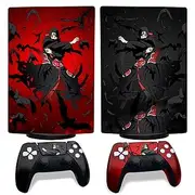 Playstation 5 Console Controller Wrap - Black and Red Console PS5 Controller Skin Vinyl Sticker PS5 Playstation Console - PS5 Skins and Decals Video Game Console Playstation 5 Controller Accessories