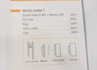 全新,FUNIPICA 3合一 手機,平板 外接鏡頭/廣角,微距,魚眼/型號:F-516