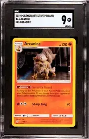 Pokemon SGC 9 MINT Arcanine Detective Pikachu Card 6/18