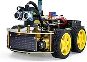 KEYESTUDIO R3 Smart Robot Car Kit for Arduino and Scratch Robotics for Youth Ages 14+ Cool Engineering Building Kit, STEM Science Kits Coding Gifts for Boys Girls Teens Adults 15+