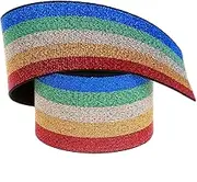 COTOWIN 2-inch Wide Color Stripes Plush Elastic Band 3-yardSoft Comfortable Sewing Elastic Trim