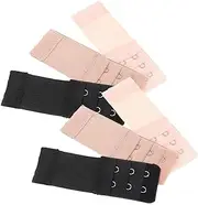 [FOMIYES] 6pcs Extenders for Women Soft Stretchy Elastic Band Extensions with Hooks Durable Stainless Steel Back Hooks and Almond Comfortable for Bodysuits and Bras