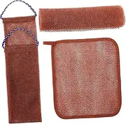 ORFOFE 1Set Exfoliating Body Scrubber Styles African Net Washcloth for Back Feet Face Durable Shower Cleanser for Rich Foaming Action for Luxurious Cleansing