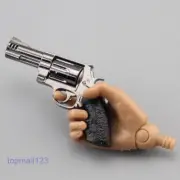 1/6 Smith Wesson Revolver Metal Gun Model for 12" Soldier Action Figure Doll Toy