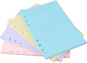 SEWACC 4 Pcs A5 Loose-leaf Paper Hole Loose-leaf Paper Grid Notebook Colorful Journal Blank Notebooks Binders A5 Notebook Ruled Notebook A5 Planner Notebook Refill Paper Grid Noteboook