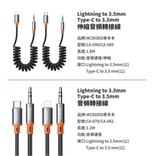 麥多多 音頻轉接線 轉接線 音源線 耳機線 音響線 3.5mm TypeC iPhone音源延長線 車用音源線 MD12