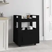 Kitchen Trolley Black 60x45x80 cm Engineered Wood, Serving Trolleys