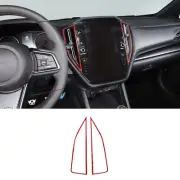 Red Carbon Car Center Dash Air Condition Vent Frame Trim For Subaru WRX 2022-23