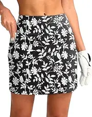 [G Gradual] Women's Golf Skirts Skort 4 Side Pockets High Waisted Stretchy Tennis Skirt with Short Athletic Casual