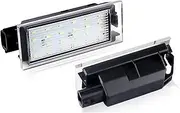 DEMULAX 2Pcs Car LIGHT Number License Plate Light, for Renault, Megane 3 Clio Laguna 2 Megane 3 Twingo Vel Satis Car Number Plate Light