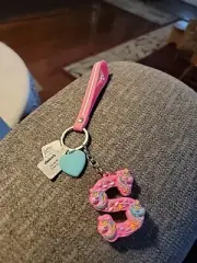 Claire's Kid's Unicorn Key Chain With Heart Monogram Initial " S " New C