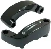 Harddrive Black Side Mirror Extension Kit for Harley Softail Springer 88-06