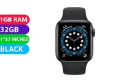 Apple Watch Series 6 Titanium (40mm, Black, Cellular) - Refurbished (Excellent)