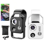 Nanozoom 200x Magnification Zoom, Nanozoom Cell Phone Lens, Nanozoom X200 Camera 002 black with cpl