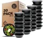 Meal Prep Bowl Containers, Plastic Bowls, w/ Lids for Soup & Salad, Food Storage