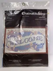 Charmin Ann Benson WELCOME 35-9 Chainstitching Embroidery Kit 20" x 12"