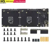 X885 V1.2 SATA HDD Expansion Board Dual 3.5" SATA HDD Shield for Raspberry Pi 4B